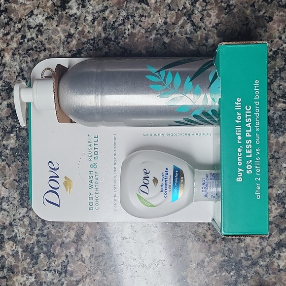 DOVE Bath & Body Dove Body Wash Concentrate Reusable Bottle New